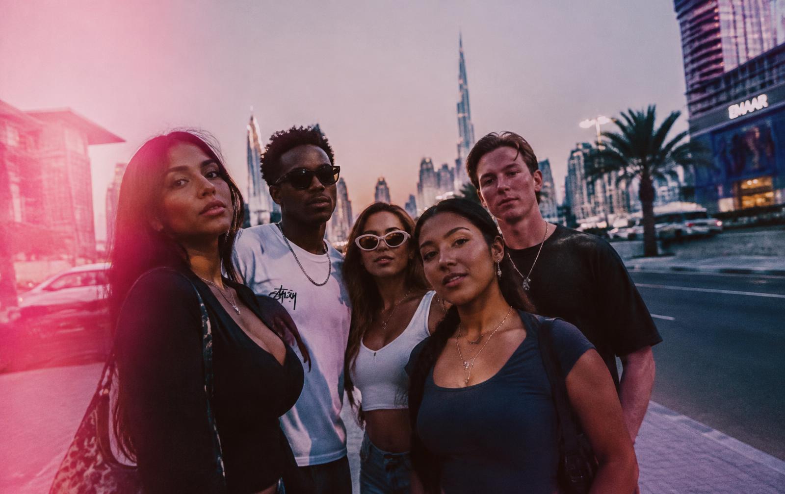 Creators in Dubai at dusk